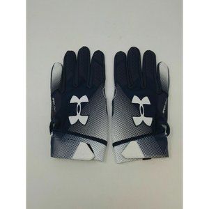 New Under Armour Men's Navy/Navy/White Spotlight WR Football Gloves - Size 2XL